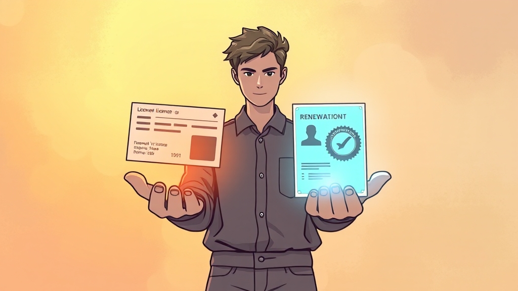 재발급 vs 갱신, 뭐가 다를까? (illustration 스타일)