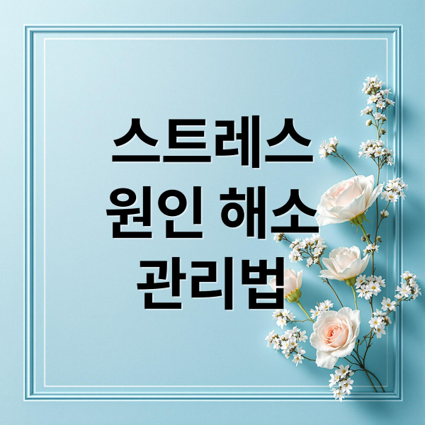 스트레스
원인 해소
관리법 (스트레스)