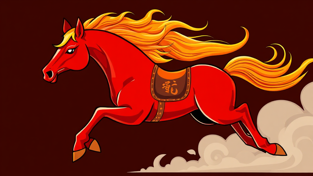 특별한 말의 해 요판화 (cartoon 스타일)