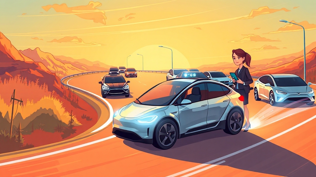 전문가의 테슬라 주가 전망 (cartoon 스타일)