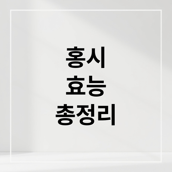 홍시
효능
총정리 (홍시 효능)