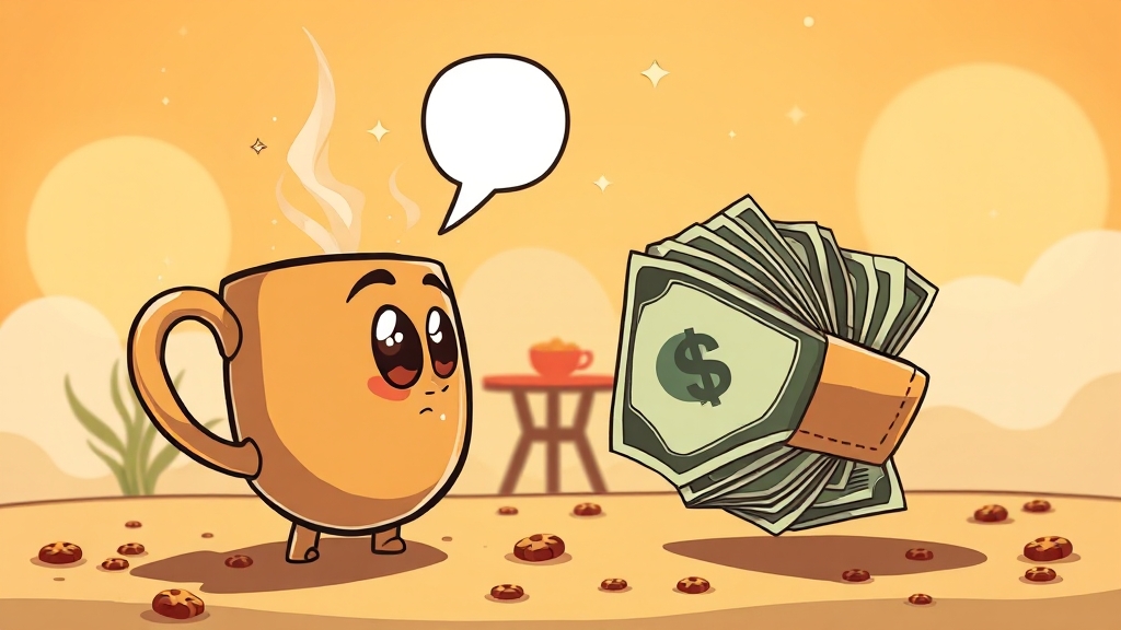 커피 가격 논쟁, 사회적 화두는? (cartoon 스타일)