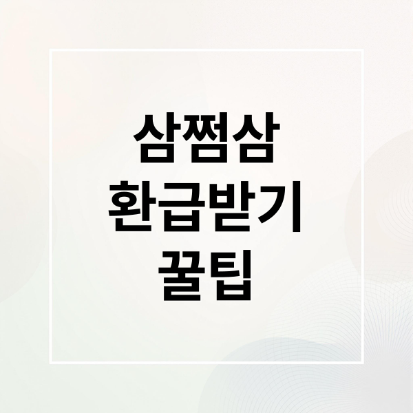 삼쩜삼
환급받기
꿀팁 (삼쩜삼 환급)