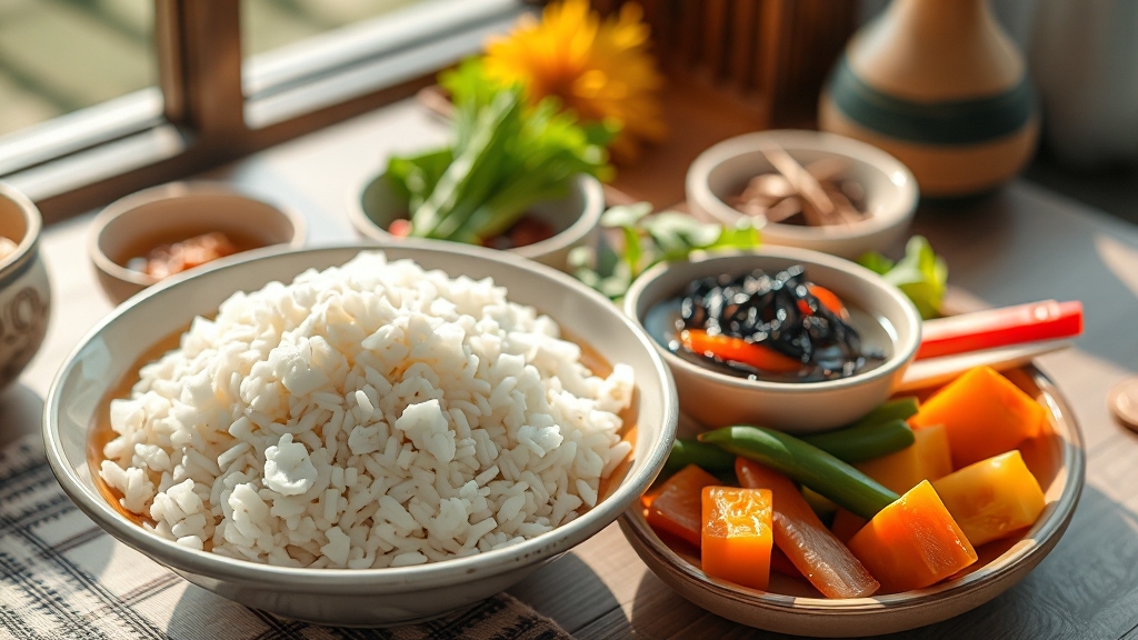 삼신상 음식 준비 (realistic 스타일)