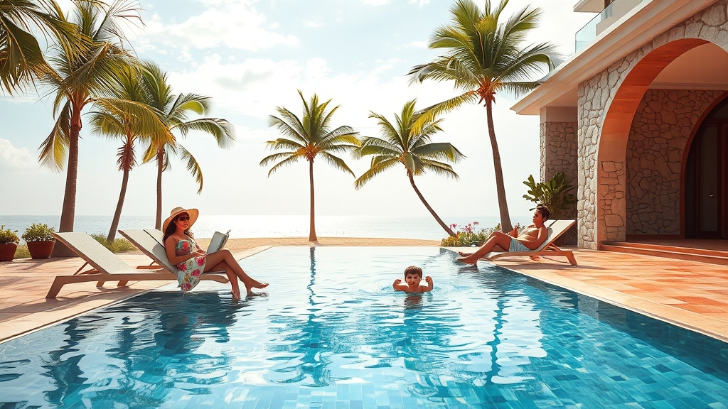 풀빌라 선택 가이드 (위치, 가격, 서비스) (realistic 스타일)