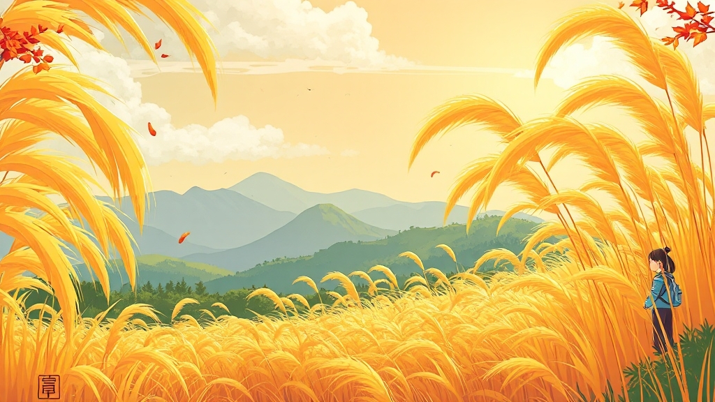 억새축제 TOP3는 어디? (cartoon 스타일)