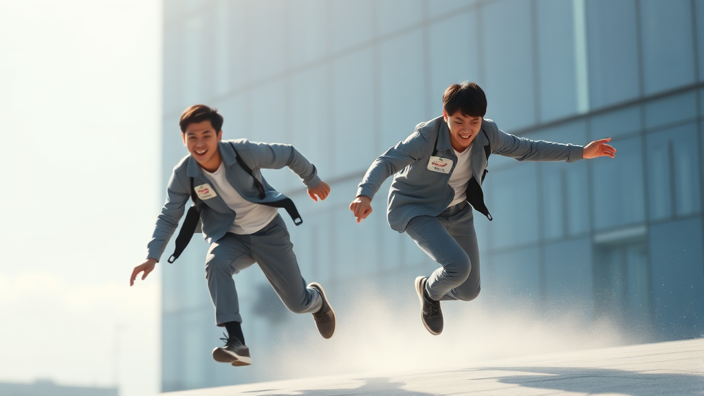 삼성전자와 하이닉스, 경쟁력 분석 (realistic 스타일)