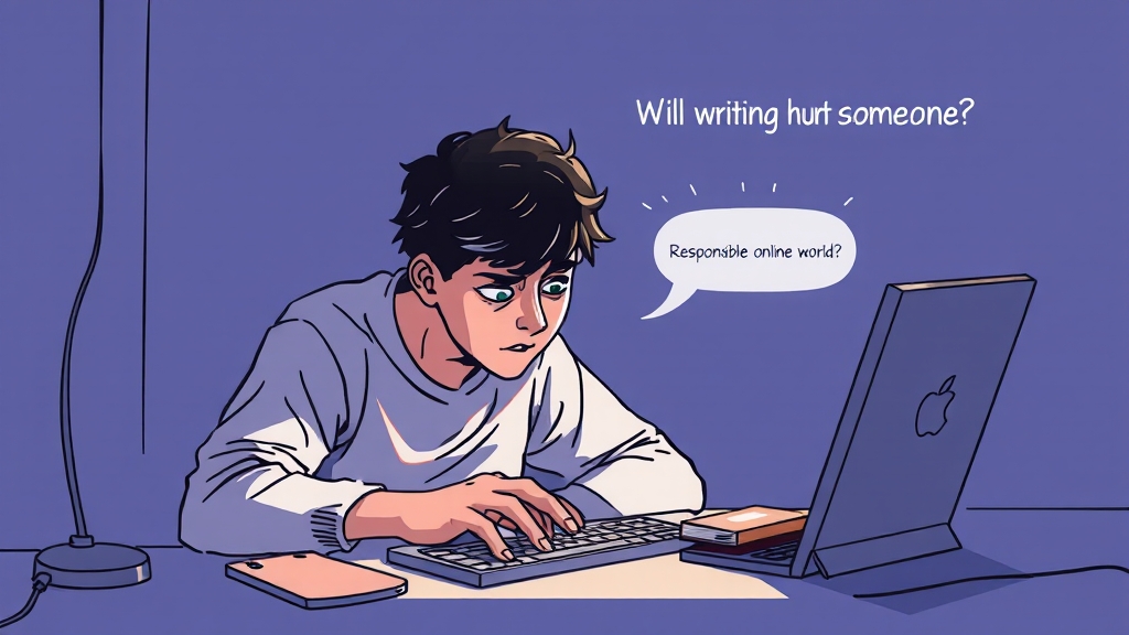 온라인 명예훼손 예방 (illustration 스타일)