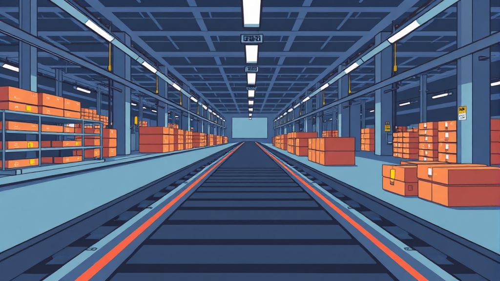 쿠팡 물류센터 인력 감소 현황 (cartoon 스타일)