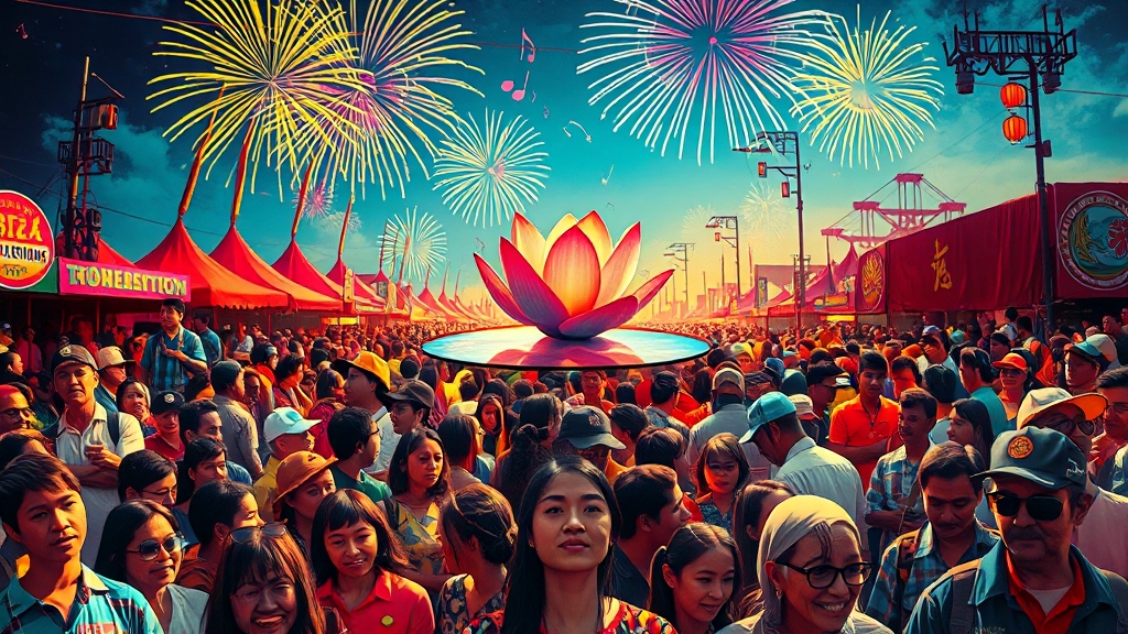 2025년 월별 주요 축제 (popart 스타일)