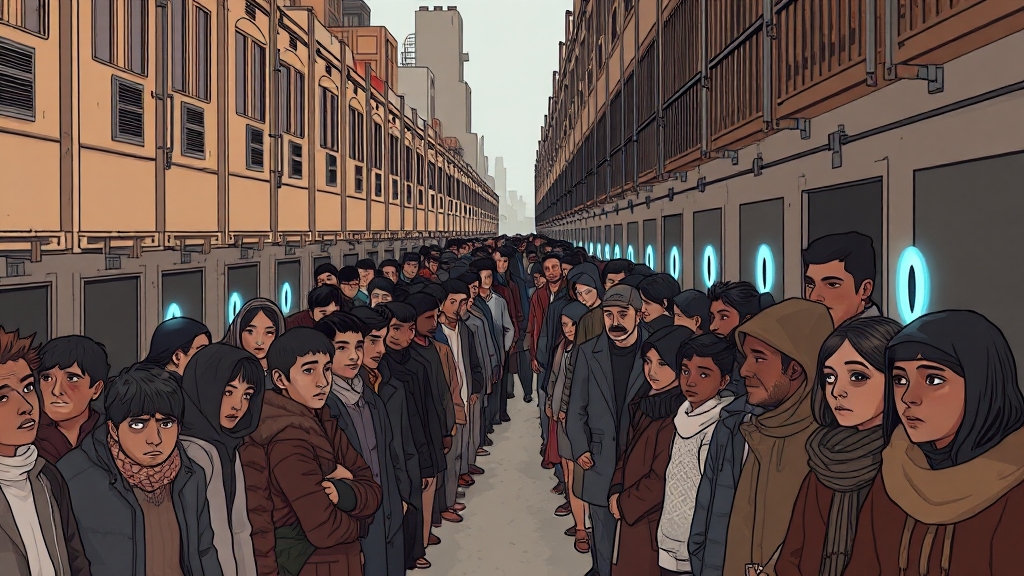 긴 대기, 왜 그럴까? (illustration 스타일)