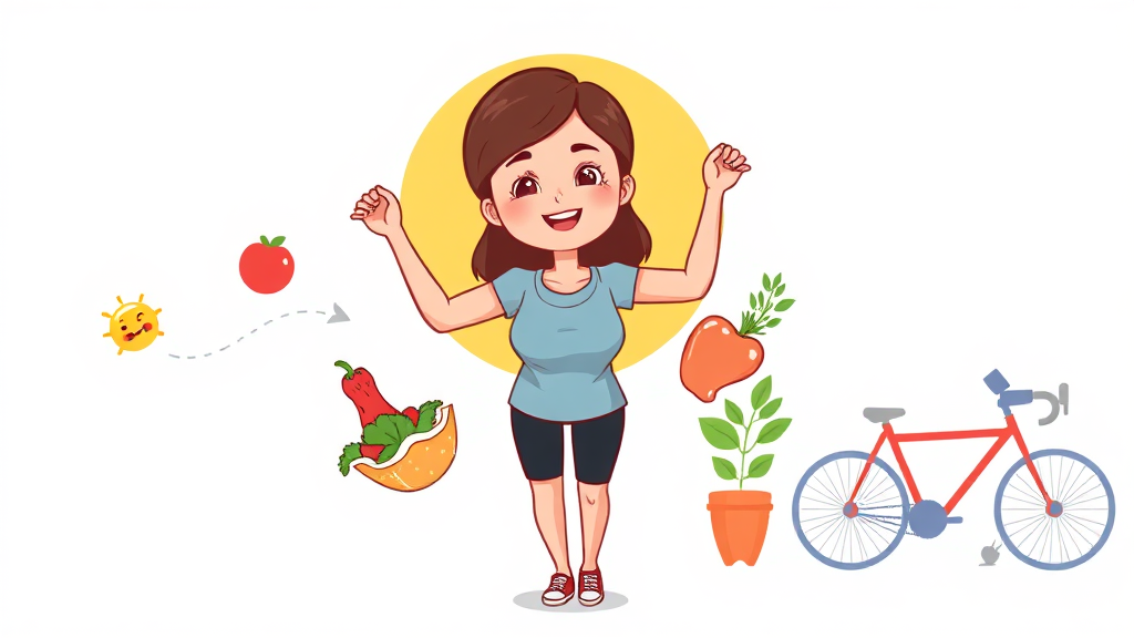 나도 할 수 있다! 홍현희처럼 건강하게 다이어트하기 (cartoon 스타일)