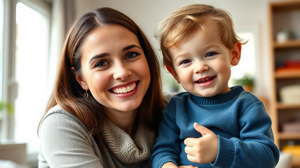 아이돌봄 서비스 장단점 비교 (realistic 스타일)