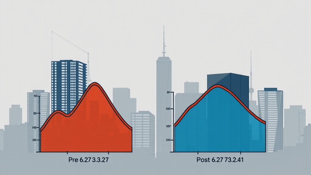 가격, 거래량 변화 비교 (cartoon 스타일)