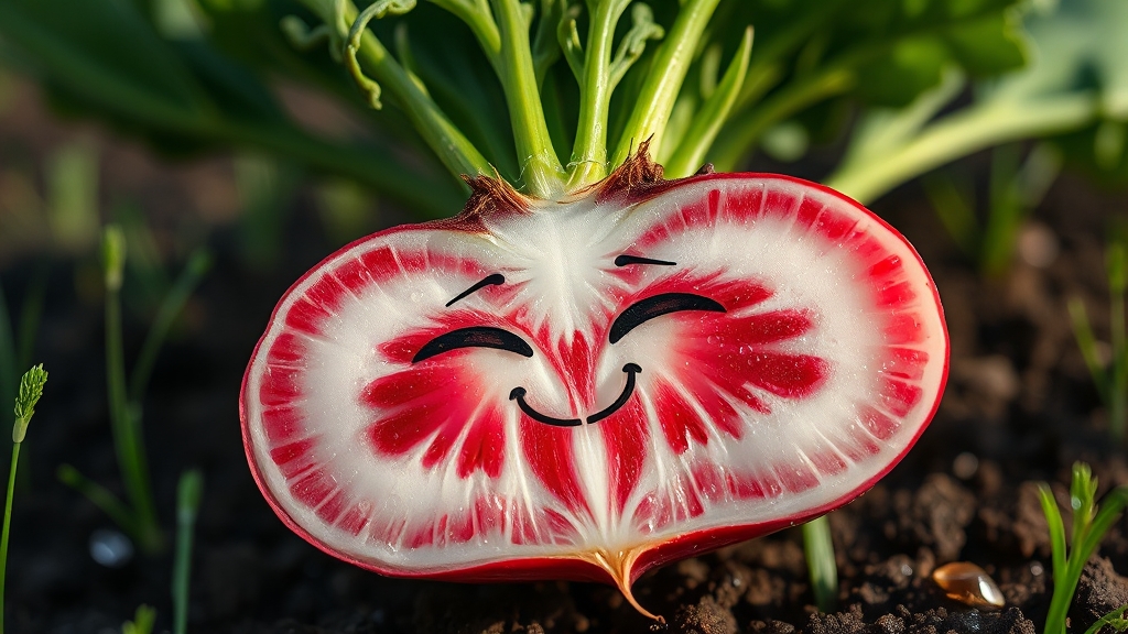 무의 매운맛과 바람: 원인과 예방 (realistic 스타일)