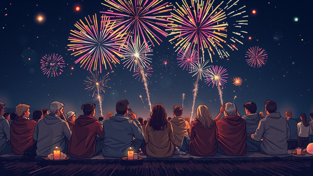 불꽃축제 관람 준비물 체크리스트 (illustration 스타일)