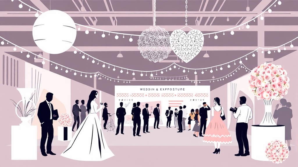 성공적인 웨딩박람회 방문을 위한 사전 준비 및 팁 (illustration 스타일)