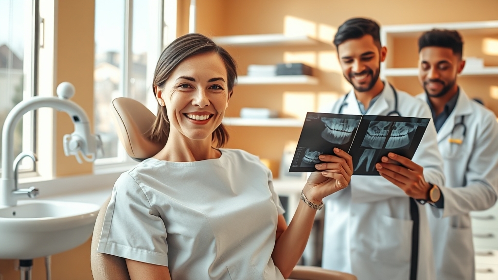 정기적인 치과 검진 (realistic 스타일)