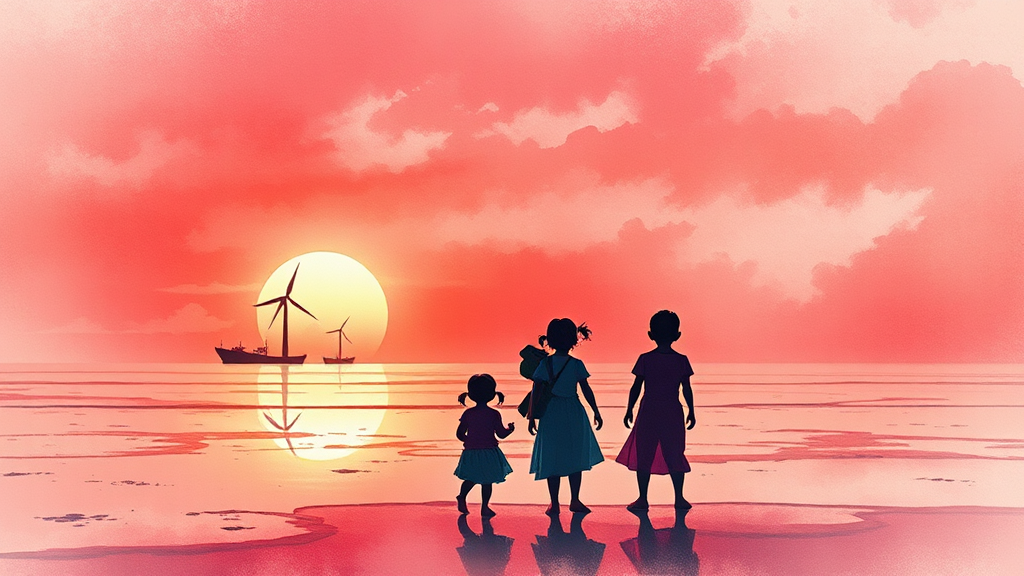 탄도 바닷길의 매력 (watercolor 스타일)