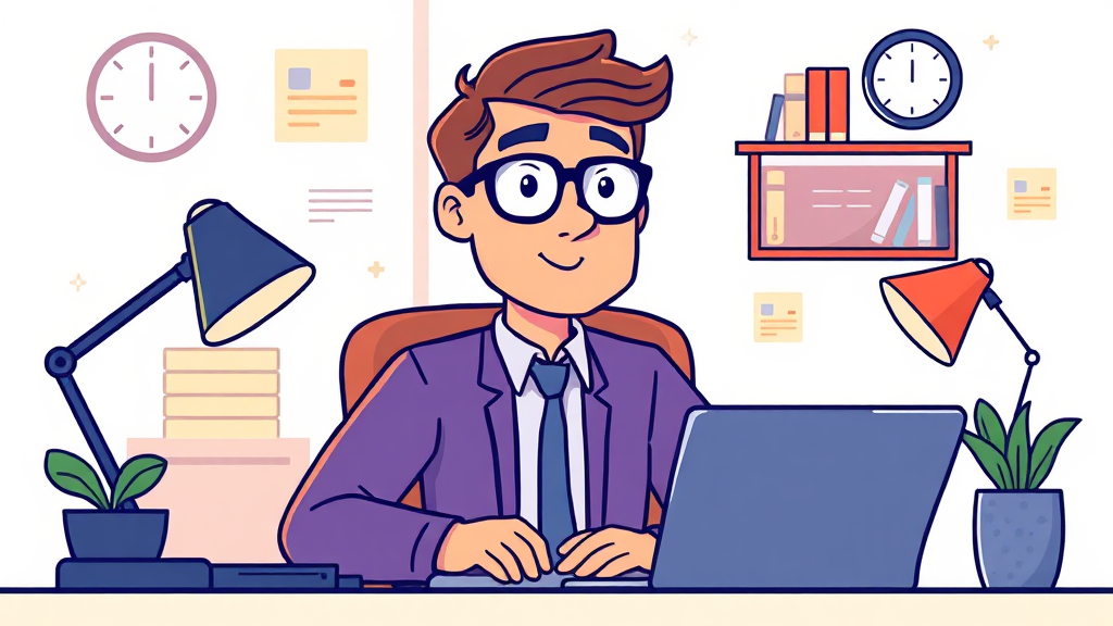 AI 시대, 직장인이 준비해야 할 것들 (cartoon 스타일)