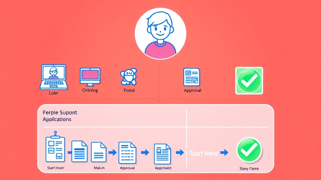 신청 방법, 어렵지 않아요! (cartoon 스타일)