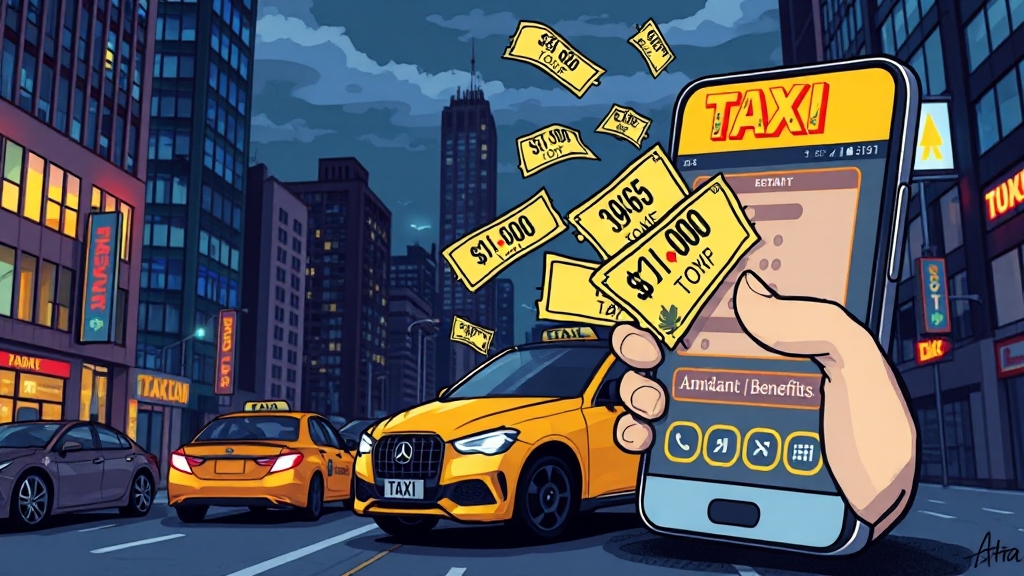 택시 할인, 똑똑하게! (cartoon 스타일)