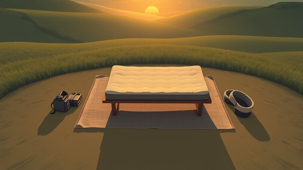 야전침대, 오래 사용하는 꿀팁 (illustration 스타일)