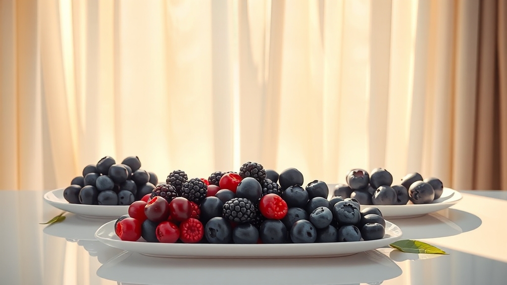 빌베리 vs 다른 베리류: 비교 분석 (realistic 스타일)