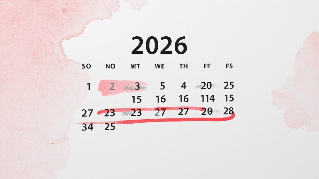 2026학년도 수능 일정 (watercolor 스타일)