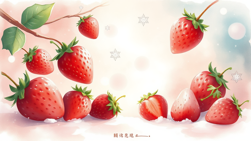 성심당 딸기시루 소개 (watercolor 스타일)