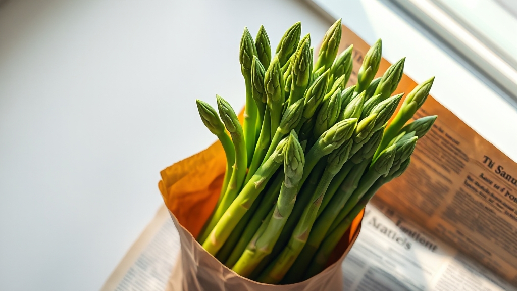 아스파라거스 제철, 보관, 손질법 (realistic 스타일)