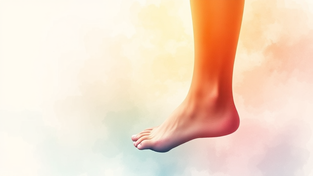 발바닥 지압, 통증 완화부터 피로 해소까지 (watercolor 스타일)