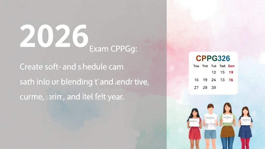 2026년 CPPG 시험 일정 상세 안내 (watercolor 스타일)