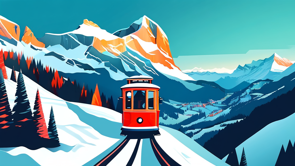 알펜루트 주요 이동 경로 및 교통편 (illustration 스타일)