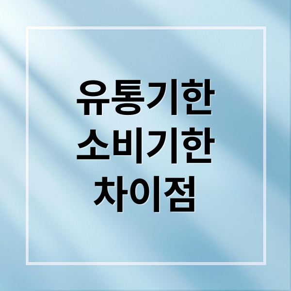 유통기한
소비기한
차이점 (유통기한 소비기한)