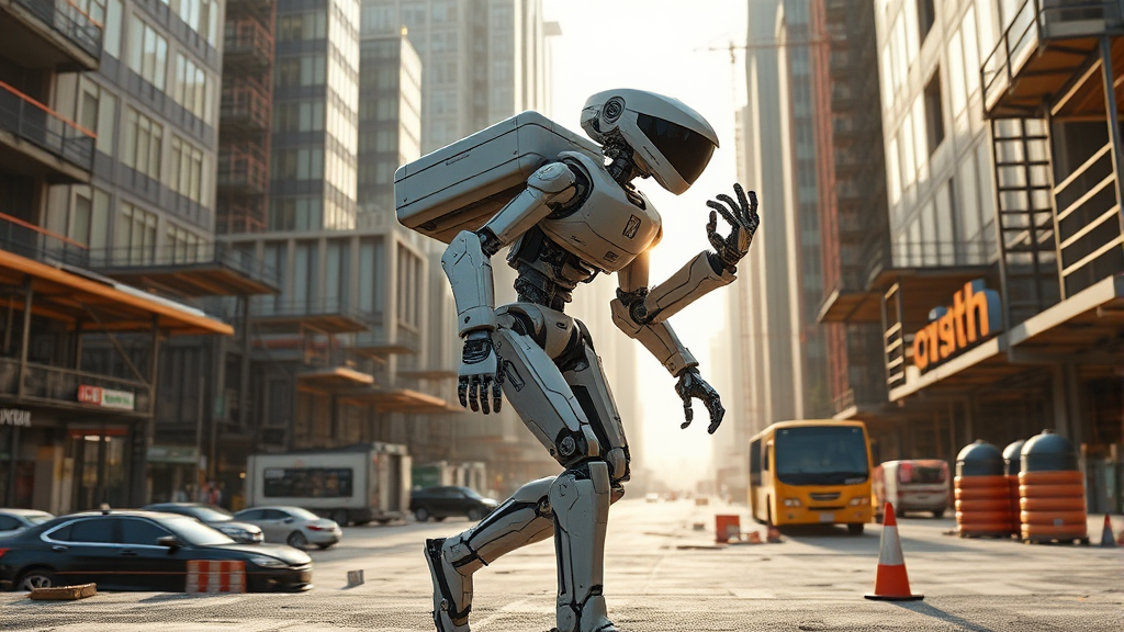 인간 닮은 로봇 진화 (realistic 스타일)