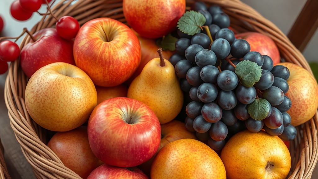 추석 과일 가격 동향 (realistic 스타일)