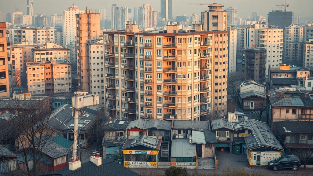 불안정한 서울 아파트 전세 시장 (realistic 스타일)