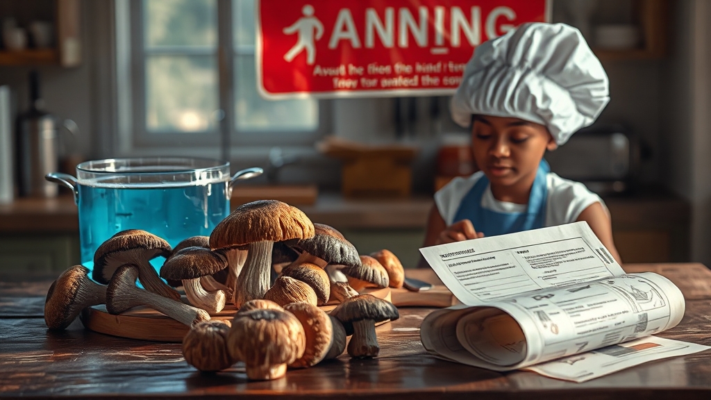 곰팡이 독소: 조리해도 안전한가? (realistic 스타일)