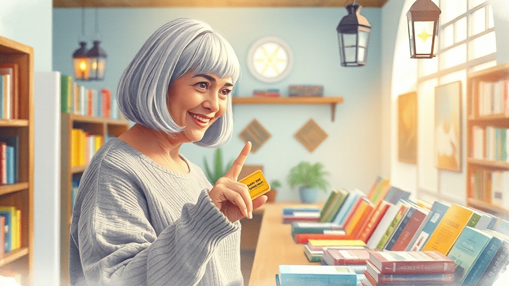 민생지원금, 서점 사용 조건은? (watercolor 스타일)