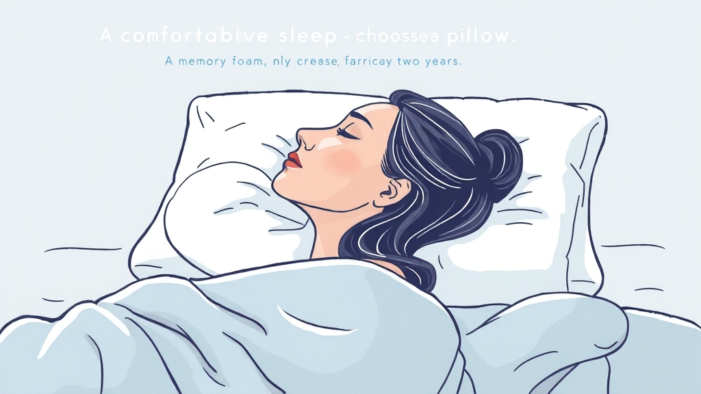 경추베개 선택 시 고려사항 (illustration 스타일)