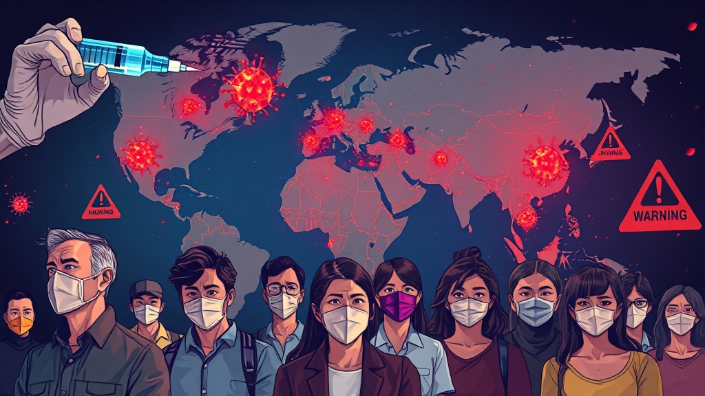 2025년 재유행 현황 (illustration 스타일)