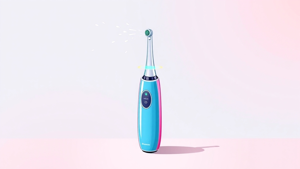 구강세정기 종류별 비교 (cartoon 스타일)