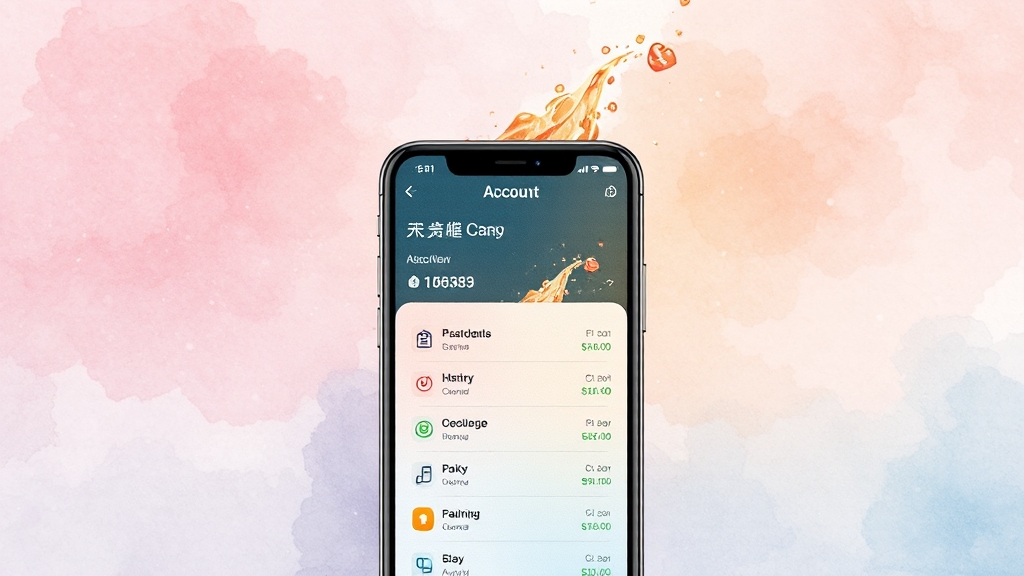 어카운트인포 앱으로 간편 조회 (watercolor 스타일)