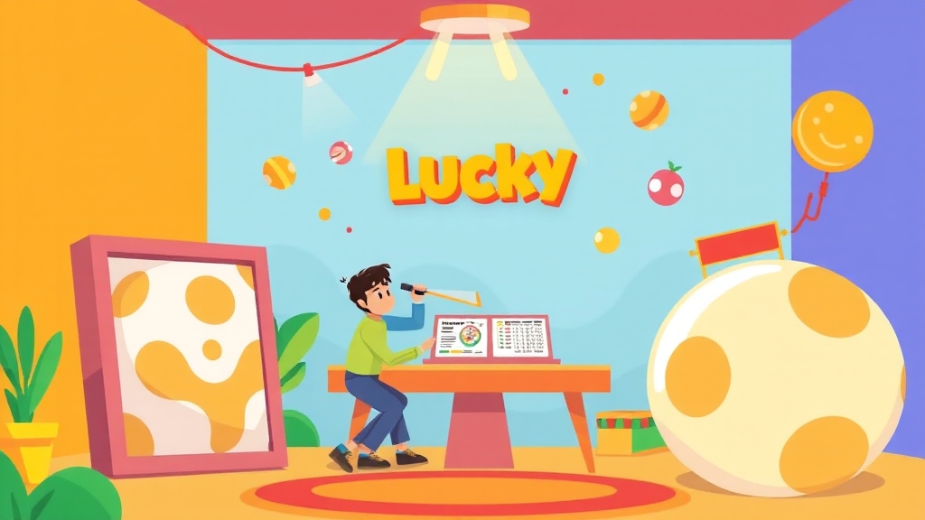 동행복권 홈페이지 소개 (cartoon 스타일)