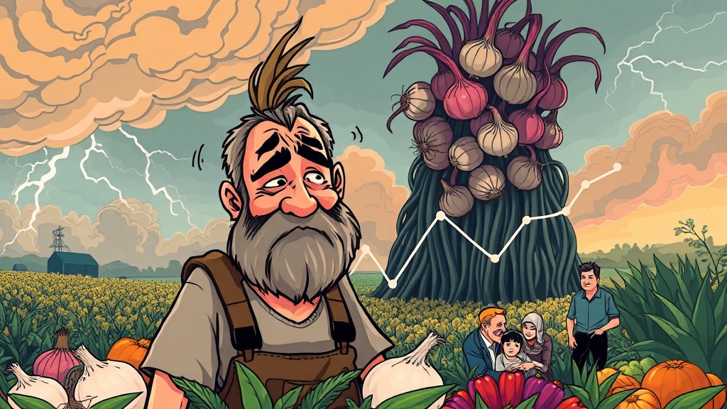 양파 가격 변동, 왜 그럴까? (cartoon 스타일)