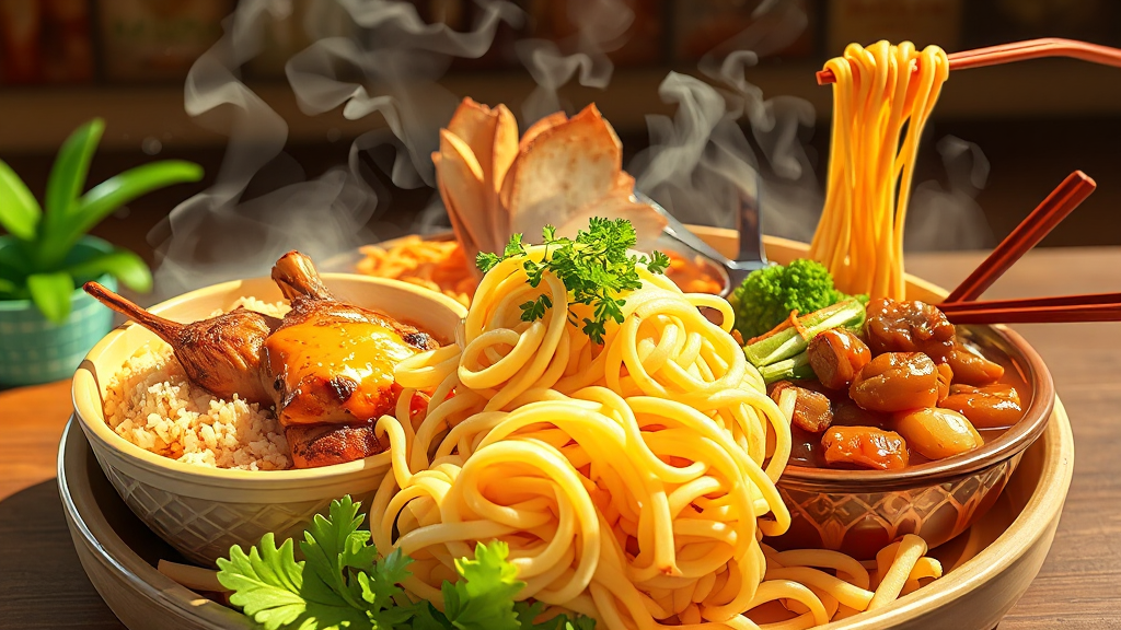 메뉴 구성 & 영양 정보 (realistic 스타일)