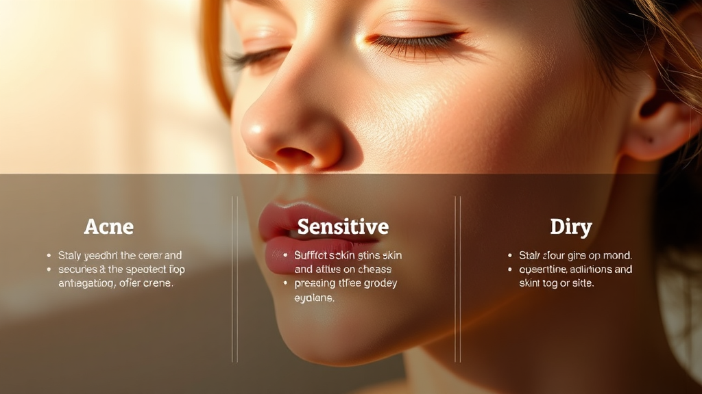 피부 타입별 재생크림 활용 꿀팁 🍯 (realistic 스타일)