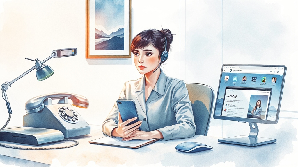 다양한 고객센터 연락 방법 (watercolor 스타일)