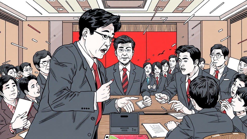 국내 정치, 숨 가쁜 하루 (illustration 스타일)